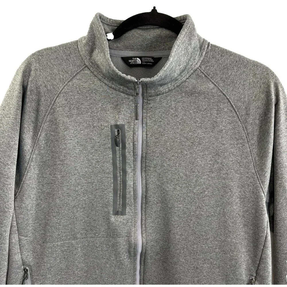 THE NORTH FACE Men Full‎ Zip Lightweight Jacket Sz L Gray Outdoors Hiking 67-4